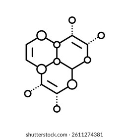 scientific molecular structure line icon vector. scientific molecular structure sign. isolated contour symbol black illustration