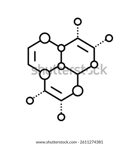 scientific molecular structure line icon vector. scientific molecular structure sign. isolated contour symbol black illustration