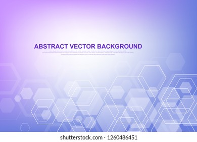Scientific molecule background for medicine, science, technology, chemistry. Wallpaper or banner with a DNA molecules. Vector geometric dynamic illustration