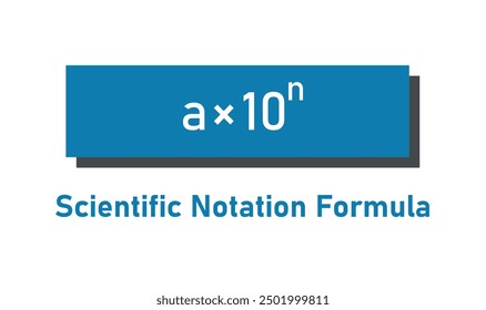 Scientific notation formula in mathematics.