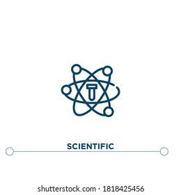 scientific outline vector icon. simple element illustration. scientific outline icon from editable chemistry concept. can be used for web and mobile
