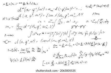 Física científica psicofórmulas gráfico vector