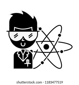 scientific professor character molecule atom