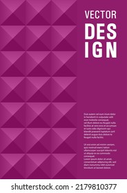Scientific publication front page template sample A4 design. Memphis style trendy certificate mockup sample Eps10. Mosaic geometric elements texture A4 card design