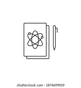 Scientific Report, Chemistry Simple Thin Line Icon Vector Illustration