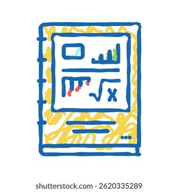 relatório científico ícone doodle esboço vetor. relatório científico sinal. símbolo isolado ilustração