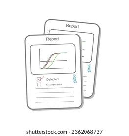 Der wissenschaftliche Bericht stellt die Interpretation des DNA-Nachweises mit Echtzeit-PCR- oder qPCR-Verfahren dar.