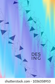 Scientific report template. Global network connection illustration. Interlinked nodes, neuron or big data cloud structure concept. Information technology concept cover.