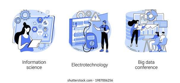 Scientific Research Abstract Concept Vector Illustrations.