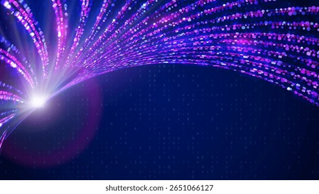 Antecedentes De Investigação Científica. Blue Tech Cosmos Bg. Rede Espacial. Banner De Bio Technology Com Linhas De Elementos E Design 3D. Padrão De Ciência De Dados Abstrato Com Pontos. 