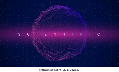Antecedentes de investigación científica. Bolso Cosmos de Blue Tech. Red Espacial. Conferencia Empresarial Sobre Líneas De Finanzas, Ia Y Biotecnología. Patrón Abstractas De Ciencia De Datos Con Puntos. 