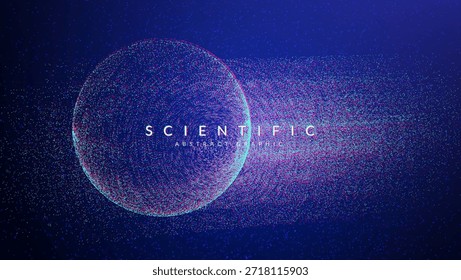 Antecedentes de investigación científica. Bolso Cosmos de Blue Tech. Red Espacial. Anuncio De Tecnología Con Ia, Neurona Y Concepto Químico. Patrón Abstractas De Ciencia De Datos Con Puntos. 