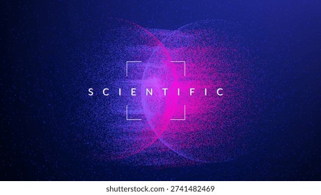 Scientific Research Background. Blue Tech Cosmos Bg. Space Network. Chemistry Background With Pharmaceutical Element And Light. Abstract Data Science Pattern With Dots. 