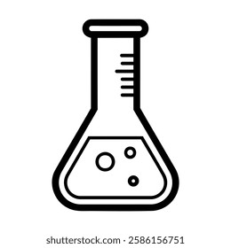 Scientific Research, Chemical Experiment, Laboratory Test Tube and Lab Equipment Icon – Science and Research Symbol, Experiment Analysis, Chemical Reactions