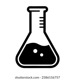 Scientific Research, Chemical Experiment, Laboratory Test Tube and Lab Equipment Icon – Science and Research Symbol, Experiment Analysis, Chemical Reactions