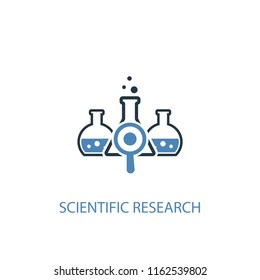 Scientific research concept 2 colored icon. Simple blue element illustration. Scientific research concept symbol design from Science set. Can be used for web and mobile UI/UX