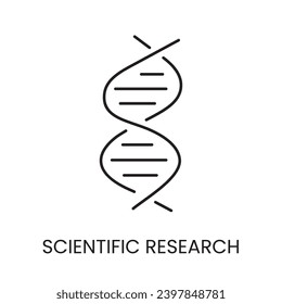 Scientific research, DNA line icon vector for diabetes education materials