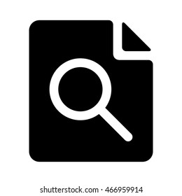 Scientific research or find file search flat vector icon for apps and websites