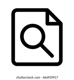 Scientific research or find file search line art vector icon for apps and websites