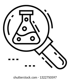 Scientific research line icon vector 