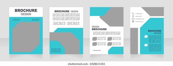 Scientific researching in virology to get antidot blank brochure design. Template set with copy space for text. Premade corporate reports collection. Editable 4 paper pages. Arial font used