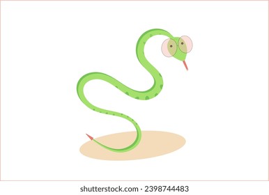 Serpiente científica de diseño plano