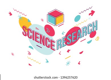 Scientific study word concept banner design