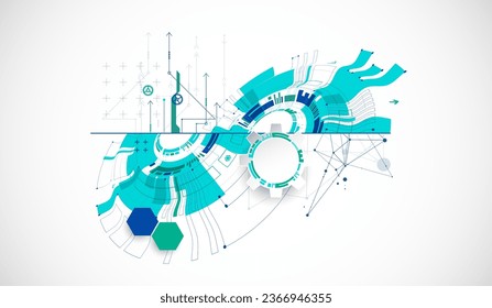Scientific and technological ART concept. Abstract background with plexus effect. Vector