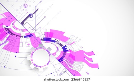 Scientific and technological ART concept. Abstract background with plexus effect. Vector