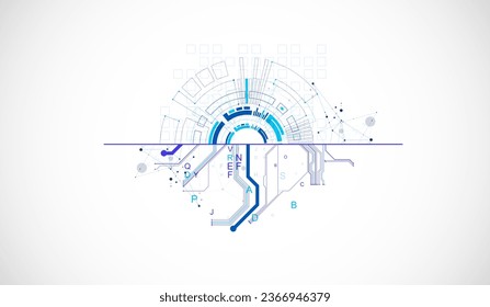 Concepto de ARTE científico y tecnológico. Fondo abstracto con efecto plexus. Vector