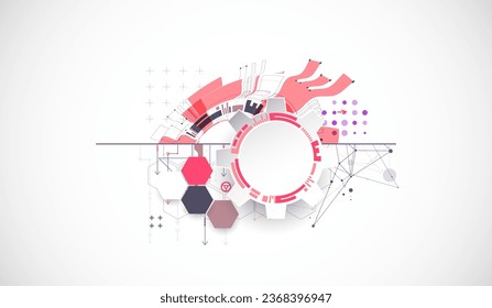Concepto de ARTE científico y tecnológico. Fondo abstracto con efecto plexus. Vector