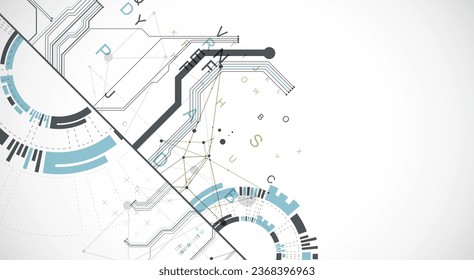 Concepto de ARTE científico y tecnológico. Fondo abstracto con efecto plexus. Vector