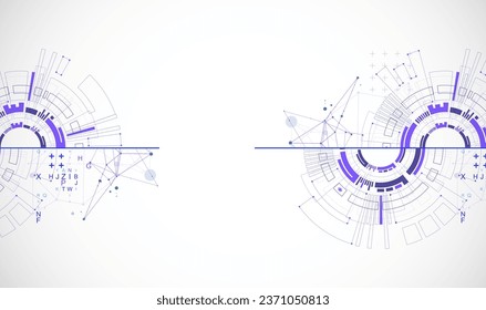 Concepto de ARTE científico y tecnológico. Fondo abstracto con efecto plexus. Vector