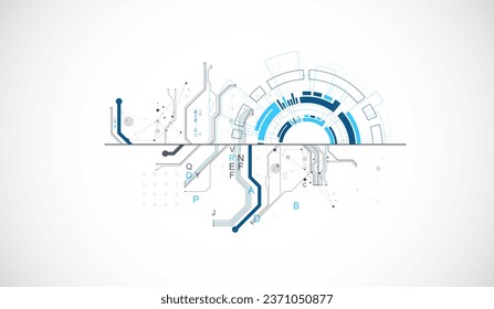 Concepto de ARTE científico y tecnológico. Fondo abstracto con efecto plexus. Vector