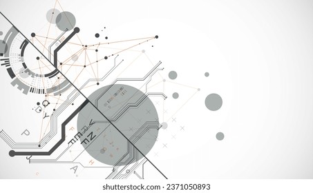 Scientific and technological ART concept. Abstract background with plexus effect. Vector