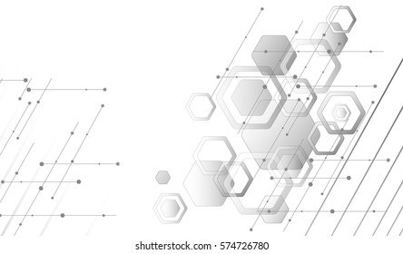 
Scientific Technologies of the future. For business presentations. Leaflet, poster vector background concept Elements of a hexagon