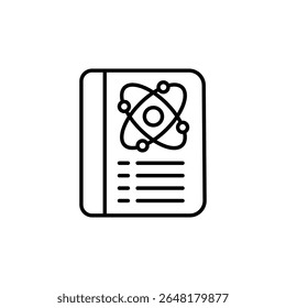 Livro Científico Com Ilustração Do Modelo Atom Para Fins Educacionais