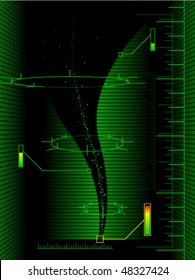 Scientific tornado measurements abstract background with graphs