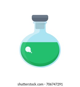 Scientific and training equipment for laboratory. Research, experiments, education and analysis. Flat vector cartoon illustration. Objects isolated on a white background.