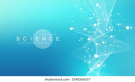 Scientific tree concept of network connection background. Database branch information. Futuristic code flow element. Big data technology. Data tree vector illustration