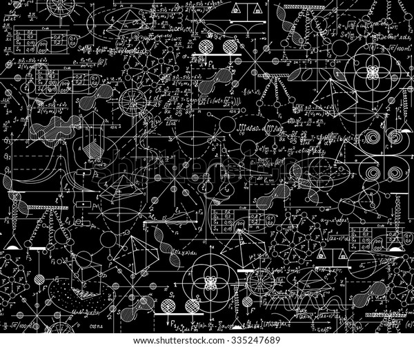 Scientific Vector Seamless Pattern Math Physical Stock Vector (Royalty ...