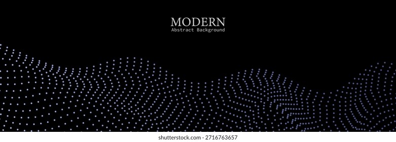Scientific Wave Background. Digital Texture. Points Pattern. Abstract Surface Backdrop. modern trendy design