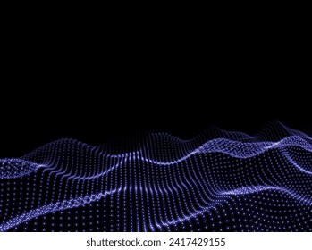 Antecedentes científicos de olas. Reseña de Tecnología Resumen. Patrón de superficie. 3 quinquies Textura. Ilustración del vector