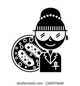 scientific woman professional biology bacteria