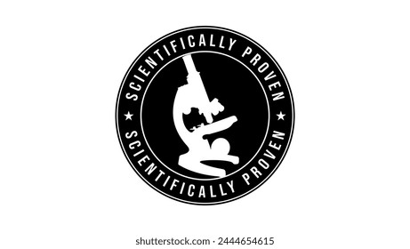 scientifically proven,stamp, black isolated silhouette