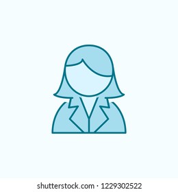 scientist 2 colored line icon. Simple colored element illustration. scientist outline symbol design from Scientifics study set