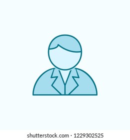 scientist 2 colored line icon. Simple colored element illustration. scientist outline symbol design from Scientifics study set