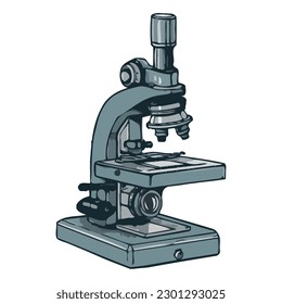 Scientist analyzing bacterium with high scale magnification isolated