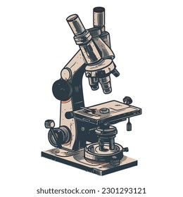 Scientist analyzing bacterium with high scale magnification isolated