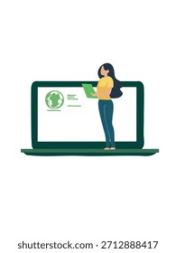 Wissenschaftler, der Umwelt- und Naturinformationen analysiert